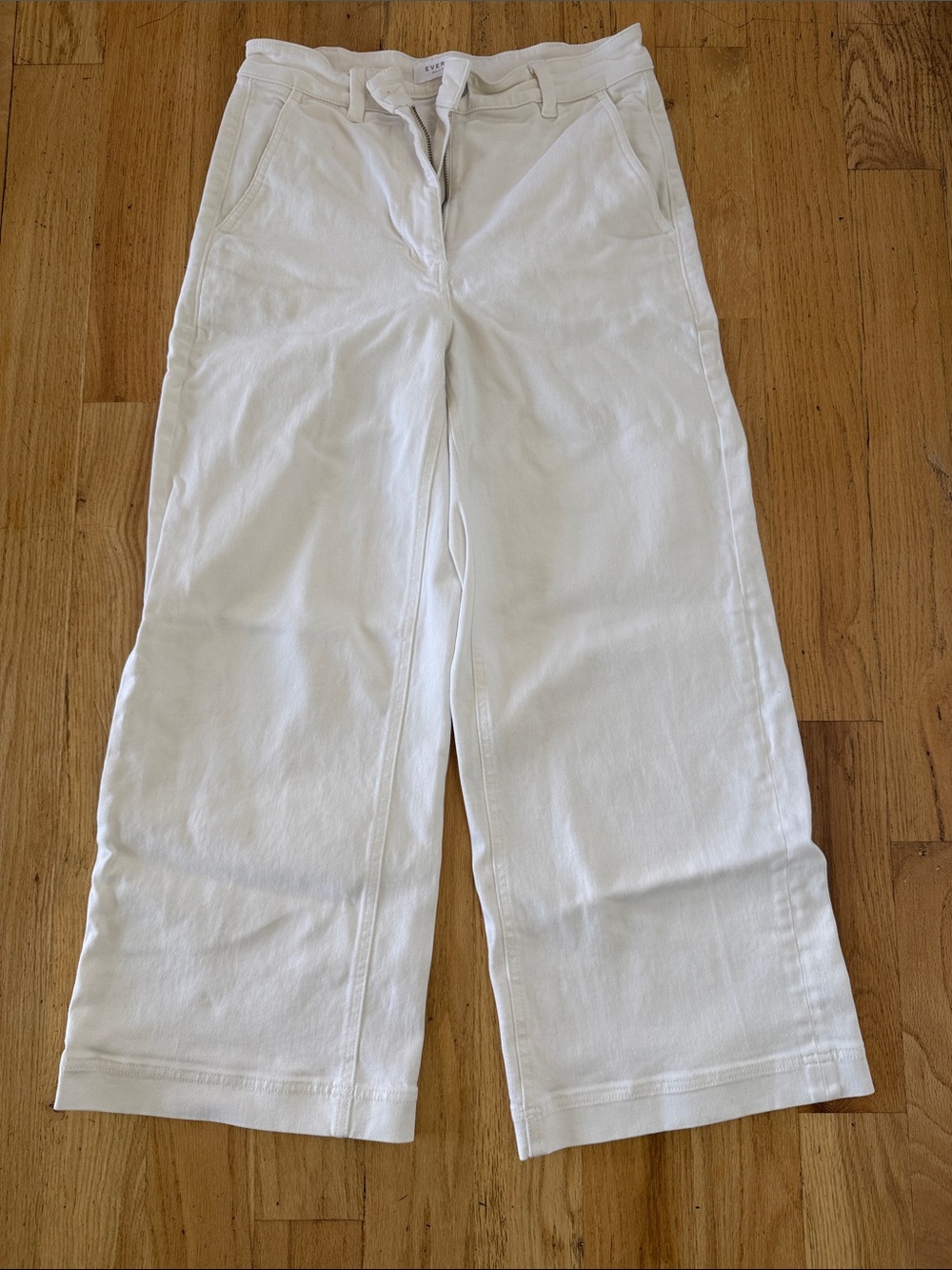 Everlane Wide Leg White Cotton jeans